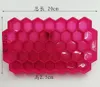 Fashion Hot Silicone Honeycomb Ice Cream Maker A nido d'ape Vassoio per cubetti di ghiaccio 37 Cavità Ice Maker Forma Fai da te Utensili da cucina XB1