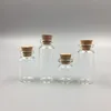 8ML 22X40X12.5MM Small Mini Clear Glass bottles Jars with Cork Stoppers/ Message Weddings Wish Jewelry Party Favors