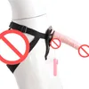 Zabawki seksualne do par silikonowych 18 cm duży pasek na dildo bieliznę noś Dick penis strapon produkt seksu dla gejów s6686832050