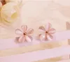 桜の花のスタッドイヤリング宝石イヤリングオパールフラワースタッドイヤリングファッションジュエリーのためのファッションジュエリー
