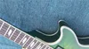 良い安い価格中国カスタムエレクトリックギターホワイトブロック真珠のインレイソリッドマホガニーボディを左利き利用可能