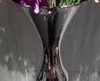 Peça central de vaso de flor decorativa prateada para wedidng corredor decoraiton