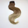 Ombre Clip in Hair Extensions 1 Sets / partij Ombre Clip in Hair Extensions Menselijk Haarkleur T8 Sliver Grey Clip in Menselijk Haar