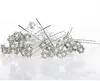 2018 Intero 40 PZ Accessori da sposa Perle da sposa Forcine Fiore Perla di cristallo Strass Perni per capelli Clip Damigella d'onore Donne Ha6235255