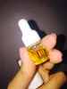 3ML Mini Botellas de vidrio ámbar Aceite Esencial cuentagotas recargables 4 colores