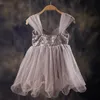2017 Bebek Kız Çocuk Parti Elbise Kızlar Payetli Elbise Prenses Tutu Elbiseler Kızlar Için Dantel İplik İplik Noel Partisi Elbiseler Yaz Kıyafet