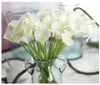 13 färger vintage konstgjorda blommor calla lily buketter 34,5 cm/13,6 tum för brud bröllop bukett dekoration där
