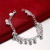 Bell Charm Armband Plated 925 Sterling Silver Smycken Mode Härlig Födelsedag Presentkvinna Jingling Bangles Hot Free Shipping