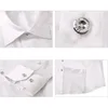 Großhandel-Neue Ankunft maßgeschneiderte Farben, die elastische Seide wie Satin Männer Hochzeitshemd Bräutigam Hemden tragen Bräutigam Slik-Hemd für Männer