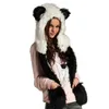 Wholesale-Fashion Warm Winter Scarves Faux Animal Fur Hat Fluffy Scarf Shawl Glove Plush Cap Gloves Hats Xmas a2 Q1