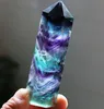 Venda quente por atacado Novo ponto de cristal natural Fluorite pontos de quartzo reiki cura ponto de cristal cura Cura chakra pedra