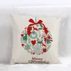 Taie d'oreiller père noël taie d'oreiller coton lin taie d'oreiller maison canapé voiture décor coussin 45*45cm en Stock WX-P07