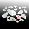 18pcSset Stones de galets modernes Autocollants miroir acryliques DIY ART Decal TV Bandlers Mur