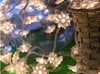 10m led luzes da corda 80 flores de lótus led luzes cintilantes de natal festa feriado cortina decoração luzes lamp204k