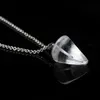 Natural Crystal Stone Statement Pendant Halsband smycken med silverpläterad kedja för kvinnliga män älskar modetillbehör