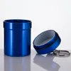 Pill Box Hot Vattentät Aluminium Medicin Rökning Tillbehör Pill Box Case Bottle Cache Holder Keychain Container Multicolor Hög kvalitet