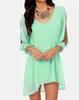 Neue Sommer Chiffon Kurzes Kleid Frauen Lose Sexy V-ausschnitt Liebsten A-linie Casual Mini Shirt Kleid Weiß Strand Kleider