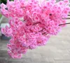 Kirschblütenzweig, gefälschter Sakura-Blumenstiel, mehr Blütenköpfe, 4 Farben für Hochzeits-Mittelstücke, Partys, künstliche dekorative Blumen