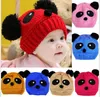 Lovely Animal Panda Baby Cappelli in filato lavorato a maglia Berretti Bambini Ragazzo Ragazza Cappelli all'uncinetto Cappelli invernali Berretto invernale per bambini per stare al caldo