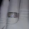 Vecalon Full 250Pcs Diamante simulado Cz Anillo de boda para mujer 10KT Oro blanco Lleno de compromiso femenino Sz 5-11