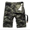 Hot 2016 Outdoor Męskie Bawełna Proste Kamuflaż Cargo Krótkie spodnie Mężczyźni Wojskowy Jungle Sport Sport Tactical Plus Size 28-38