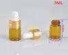 100pcs / lot 무료 배송 3ml 5ml 앰버 유리 dropper 병 에센셜 오일 튜브 작은 향수 분명 샘플 테스트 병