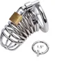 US New Sexy Locking Male Gay Chastity Device Cage Steel Fetish Bondage # R172