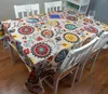Europejska bawełniana lniana śródziemnomorska styl kwadratowy obrusy słonecznika pokrywy druku tkaniny do tabeli weselnej