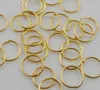 Gratis skepp 2000pcs tibetansk guld dekorativa slutna hoppa ringar charms 8mm