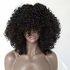 360 Lace Frontal Wig Pre Plocked HD Front Human Hair Wigs 130% Densitet Blekt Knot Cheap16INch Kinky Curly Bob med Bang Diva1