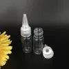 Flacone contagocce in plastica PET stile penna da 10 ml con tappo a vite Bottiglie trasparenti con inchiostro da stampa con disegno liquido vuoto a punta lunga