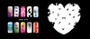 2017 Аэрограф Nail Art Трафарет Дизайн 10 Psc Шаблон Листов Комплект Кисти Краска Мода Ногтей Наклейки Инструменты (261-270)