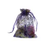 100pcs Modèles corallins cordon de cordon Sacs d'organza Sacs de bijoux de bonbons pour la fête de mariage Favors Sacs-cadeaux de Noël violet 2 Si3338027