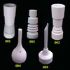 Mixed Styles 14mm 18mm Domeless Ceramic Nails Male Female Joint Ceramic Nail with Carb Cap VS Titanium Quartz Nail For Glass Smoking Bongs