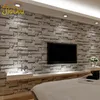 Stacked Brick 3D Stone Wallpaper Modern Wallcovering PVC Roll Wallpaper Brick Wall Background Wallpaper Grey For Living Room3562469