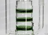Новые 10 дюймов Зеленый Ресайклер Bubbler Waterpipe Курение Бонг с тремя зелеными Соты Percolator Nice Кальяны