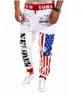 الجملة-الأعلى تصميم 2016 شخصية عارضة السراويل رجل ركض العلم الأمريكي نجمة طباعة بنطلون وزرة sweatpants الهيب هوب الحريم السراويل