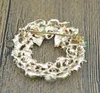 Mode Vergulde Rhinestone Crystal Leaf Bloem Boog Bowknot Krans Broche Pin Xmas Christmas Gift Lots 10 stks