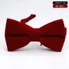 الرجل المخملية بووتي pleuche bowknot 17 ألوان الصلبة بووتي 12 * 6.5 سنتيمتر حزب الذكرى هدية عيد الأب هدية عيد الميلاد