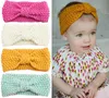 Kids girls Winter crochet Warm headbands Baby \Xmas Turbon Knot Knitted Hairband Ear Warmer Children's Princess hair accessories for toddler KHA268