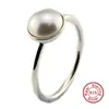 216 gocciolina luminosa, perla di cristallo bianco 100% argento sterling 925 perline Pandora anello gioielli di moda fascino fai da te marca
