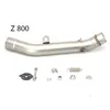 TKOSM Silenziatore a foro passante per tubo di scarico centrale per moto per Kawasaki Z750 Z800 2010 2011 2012 2013 2014 senza scarico Slip-On