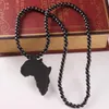 Hele en retail 2017 Nieuwe Afrika Kaart Hanger Goede Hout Hiphop Houten Mode Ketting 221f