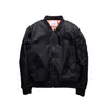 Hip Hop Pilot Jacket Solid Färg Big Yards Baseball Uniform Jacket Par Varsity College Bomber Jacka Män