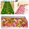 3d flor colorida adesivo de parede grama borboleta trevo contornando a linha flora chão diy home decalque móveis cozinha mural de casamento