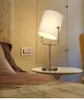 新しいモダンフォークテーブルランプ薄肉布ランプシェードシルバーフィクスチャロード机読書ライトスタディ室ベッドサイドベッドルームランプテーブルライト