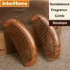 Top Grade Haircare Ebony Hair Combs Thicken Precious South American Green Macassar Wooden Exquisite Craft Sandalwood Fragrance