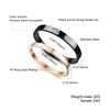 Homens Casal Jóias Suave Cuff Bangle Pulseira Cruz de Aço Inoxidável Presente Promessa Preto / Rosa de Ouro