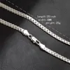 أزياء 925 الفضة مطلي بيان قلادة الرجال 5MM مكتنزة القلائد المعلقات الرجال ضمان المجوهرات قلادات طويل اللون