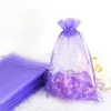 Gift Bags Organza Wedding Party Favor Decoration Gift Candy Sheer Purple Wedding Gift Bags Candy Color Silk Gift Bags